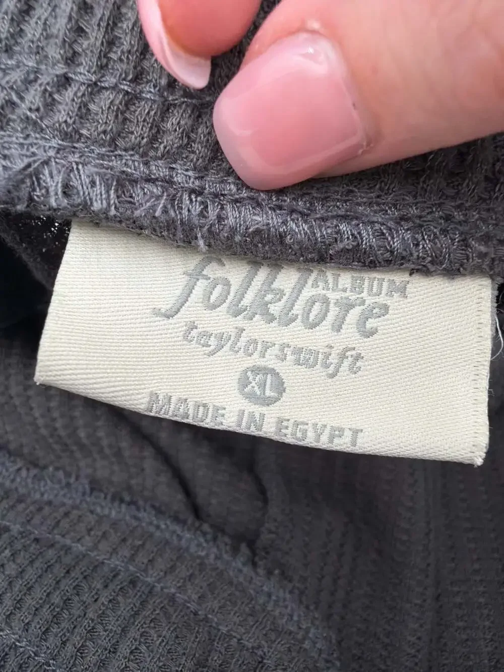 Taylor Swift Folklore To Live For The Hope Of It All Waffle Knit Lounge Pants XL - Picture 3 of 4